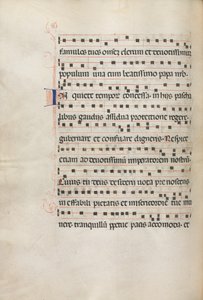 Missale: Fol. 157v: Musica per Exultet, 1469 da Bartolomeo Caporali