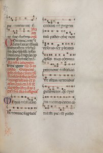 Missale: Fol. 181: Musica per varie preghiere ordinarie, 1469 da Bartolomeo Caporali