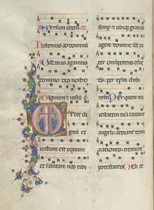 Missale: Fol. 183v: Croce, Foliage, 1469 da Bartolomeo Caporali