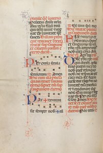 Missale: Fol. 190v: Musica per varie preghiere da Bartolomeo Caporali