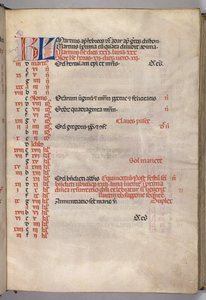 Missale: Fol. 4r: Pagina del Calendario di Marzo, 1469 da Bartolomeo Caporali