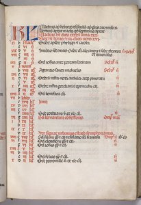 Messale: Fol. 5r: Pagina del calendario di maggio, 1469 da Bartolomeo Caporali