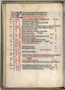 Missale: Fol. 6v: Pagina del calendario di agosto da Bartolomeo Caporali