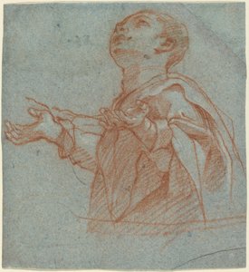 Ragazzo che guarda in alto in adorazione da Bartolomeo Cesi