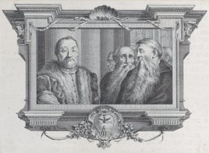 Tre uomini barbuti, uno con pelliccia da Bartolomeo Crivellari, Gabriel Söderling