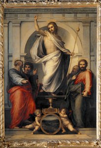 Cristo risorge tra gli evangelisti da Bartolomeo Fra