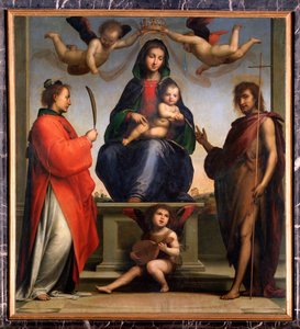 Vergine e bambino con San Giovanni Battista e Santo Stefano
