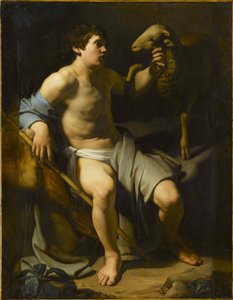 San Giovanni Battista che tiene una pecora