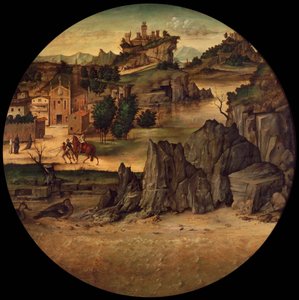 Paesaggio con castelli da Bartolomeo Montagna