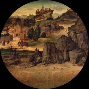 Paesaggio con castelli, fine XV secolo da Bartolomeo Montagna