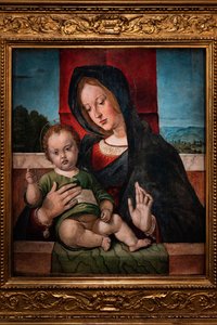 Madonna con Gesù Bambino, ultima decade del XV secolo da Bartolomeo Montagna