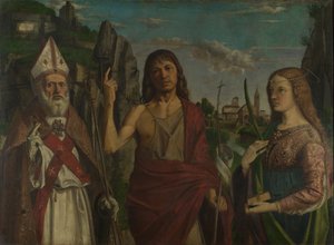 San Zeno, San Giovanni Battista e una martire, c. 1495 da Bartolomeo Montagna