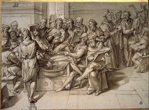 Lezione di anatomia tenuta da Michelangelo Buonarroti da Bartolomeo Passarotti