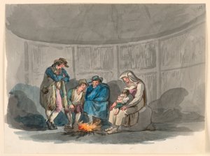 Una famiglia di pastori di notte da Bartolomeo Pinelli