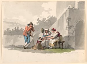 Una famiglia di contadini nella Campagna da Bartolomeo Pinelli