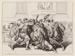 Assassinio di Giulio Cesare, 44 a.C. (acquaforte)