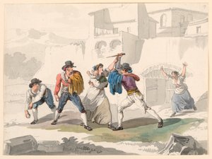 Disegno, Una disputa domestica a Tivoli, 1807-08