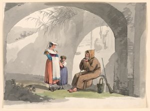 Disegno, Due ragazze di Frascati visitano un eremita, 1807