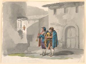 "Pifferari," due suonatori di piffero dall