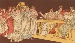 Donne romane che portano i loro ornamenti da Bartolomeo Pinelli
