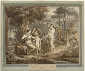 Venere presenta Cupido a Calipso, dal libro 7 delle "Avventure di Telemaco" da Bartolomeo Pinelli