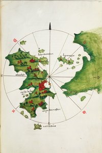 Chios e terraferma adiacente, c.1485 da Bartolomeo da li Sonetti