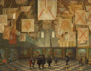 La Ridderzaal del Binnenhof durante la Grande Assemblea del 1651 da Bartolomeus van Bassen