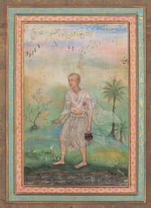 Asceta Jain che Cammina Lungo una Riva del Fiume da Basavana