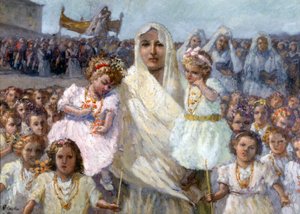 Processione delle vergini di Rapino da Basilio Cascella