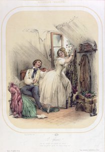Illustrazione per la canzone Le Grenier di Pierre Jean de Beranger (1780-1857) da Bassaget Numa