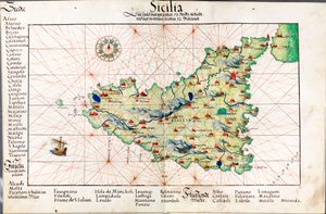 Carta della Sicilia da Battista Agnese