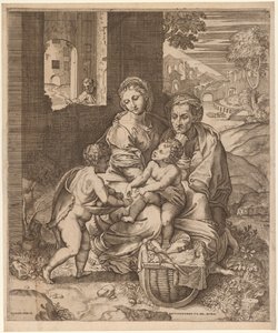 La Sacra Famiglia (La Perla) (dopo Raffaello) da Battista Angolo del Moro