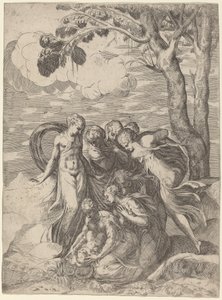 Il ritrovamento di Mosè da Battista Angolo del Moro, after Andrea Meldolla, called Schiavone