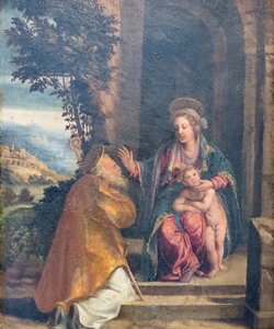 Vergine col Bambino e vescovo da Battista & Dossi Dosso (c.1486 1542) Dossi