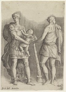 Perseo con due putti e Ercole, visto di spalle da Battista Franco