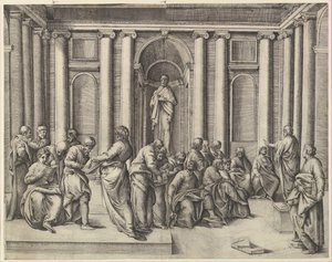 Cristo tra i dottori, ca. 1540-45 da Battista Franco Veneziano