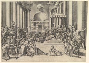 Costantino presenta la città di Roma alla Santa Sede da Battista Franco Veneziano