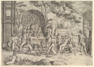 Il Matrimonio di Cupido e Psiche, pannello destro da Battista Franco Veneziano