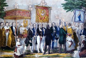 Processione della Confraternita del Santissimo Sacramento, inizio XIX secolo da Bautz Bautz