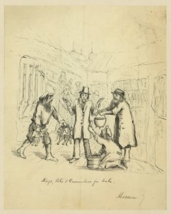 Cani, pentole e cetrioli in vendita. Mosca da Bayard Taylor
