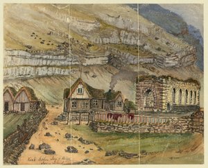 Kirk G boe Inn e rovine delle Isole Faroe da Bayard Taylor