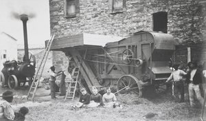 Macchina per la trebbiatura a vapore, Mons, 1883
