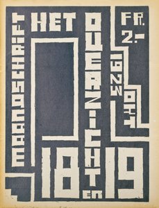 Copertina per un numero del 1923 della rivista "Het Overzicht", 1923 da Belgian School