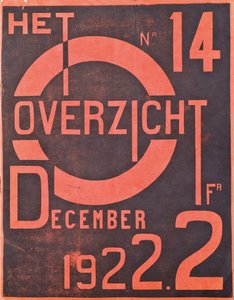 Copertina per il numero di dicembre 1922 della rivista "Het Overzicht", 1922