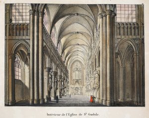 Interno della Chiesa di San Gudula da Belgian School