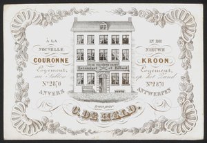 La Nouvelle Couronne, De Nieuwe Kroon, Anversa, Antwerp (incisione) da Belgian School