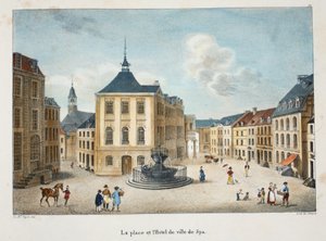 La piazza e il municipio di Spa da Belgian School
