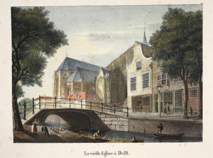 La vecchia chiesa a Delft