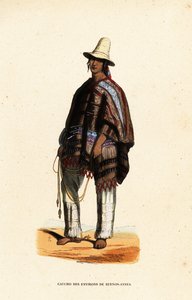 Gaucho nativo americano della regione di Buenos Aires, Argentina da Belgian School