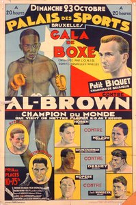 Poster pubblicitario per una gala di boxe al Palais des Sports, Bruxelles